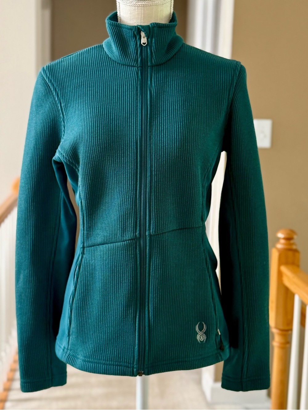 Spyder Core Sweater Ribbed Jacket Full Zip Front M